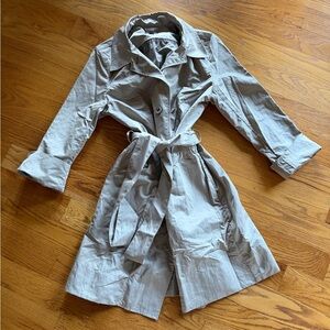 J. Jill Women's Beige Gathered Waist Belted Topper